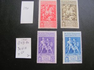 ITALY 1941 MNH SC B43-46 SET  VF $7.5 (190)