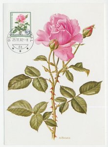 Maximum card Switzerland 1982 Rose