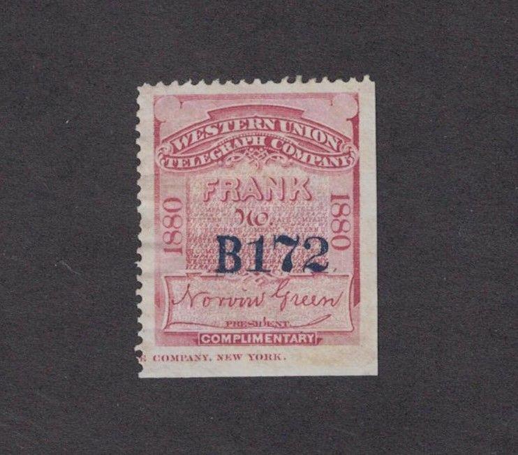 Scott 16T10 - US Telegraph Stamp. MH. NG.     #02 16T10