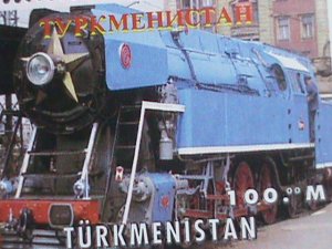 TURKMENISTAN  STAMP-WORLD-FAMOUS TRAINS-RAILWAY OF THE WORLD -MNH SHEET-VF