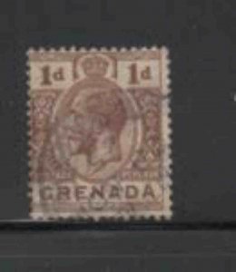 GRENADA #93 1921 1p KING GEORGE V F-VF USED e