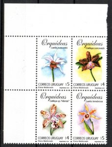 URUGUAY - 2000 - FLOWERS - ORCHIDS -