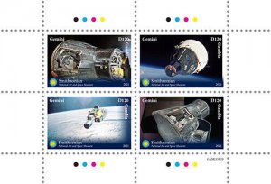 2022/01-GAMBIA - SPACE GEMINI I         4V  complet set    MNH ** T