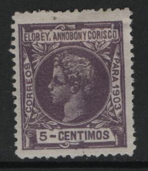 ELOBEY, ANNOBON, & CORISCO, 7, HINGED, 1903, King Alfonso XIII