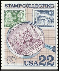 US 2198-2201 2201a Ameripex 86 Stamp Collecting 22c pane set (4 stamps) MNH 1986