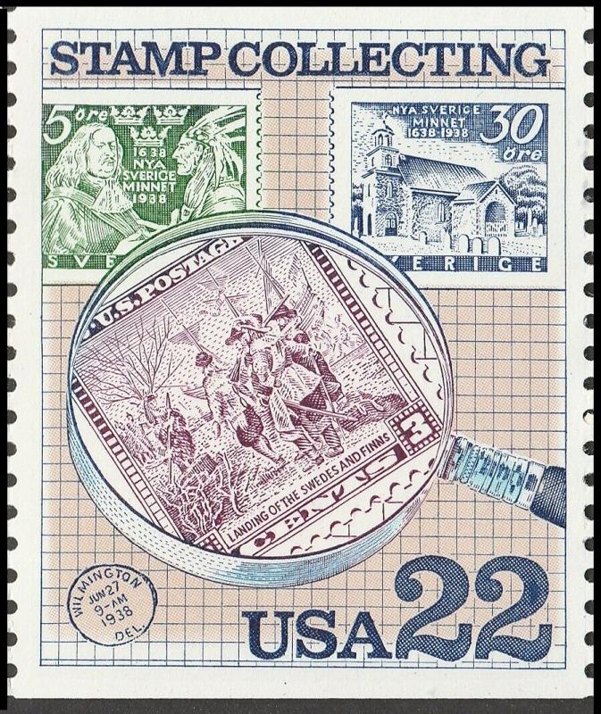 US 2198-2201 2201a Ameripex 86 Stamp Collecting 22c pane set (4 stamps) MNH 1986