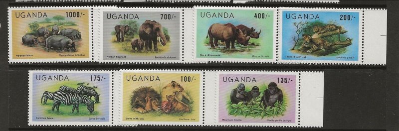 UGANDA Sc 400-6 NH issue of 1983 - ANIMALS