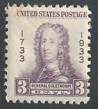 US Cat # 726, Oglethorpe, MNH*-