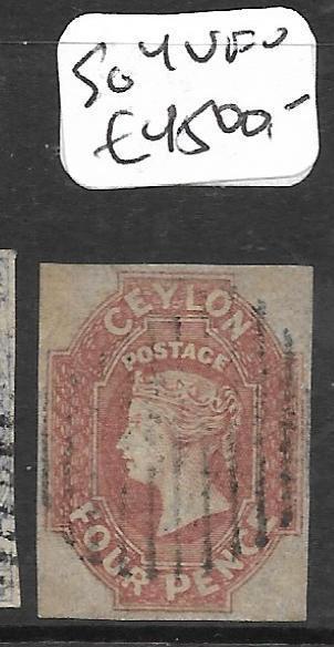 CEYLON (PP0302B) CHALON QV  4D SG 4  RARE     VFU