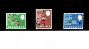 Gibraltar 1967 - ITY Emblem - Marine Life - Set of 3 stamps - Scott #200-3 - MNH