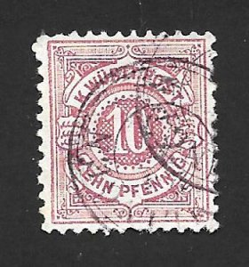 German State Wurttemberg 1875 - U - Scott #60A