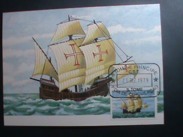 ​ST.THOMAS-1979-SC#536 MAXIMUM- CARD-HISTORY OF NAVIGATION-SHIPS MNH SHEET VF