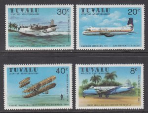 Tuvalu 142-145 Airplanes MNH VF