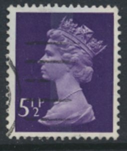 GB  Machin 5½p X869 1 Center phosphor band Used SC#  MH56  see scan and details