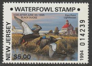 U.S.-NEW JERSEY 23-24 STATE DUCK HUNTING PERMIT STAMPS. MINT, NH. VF