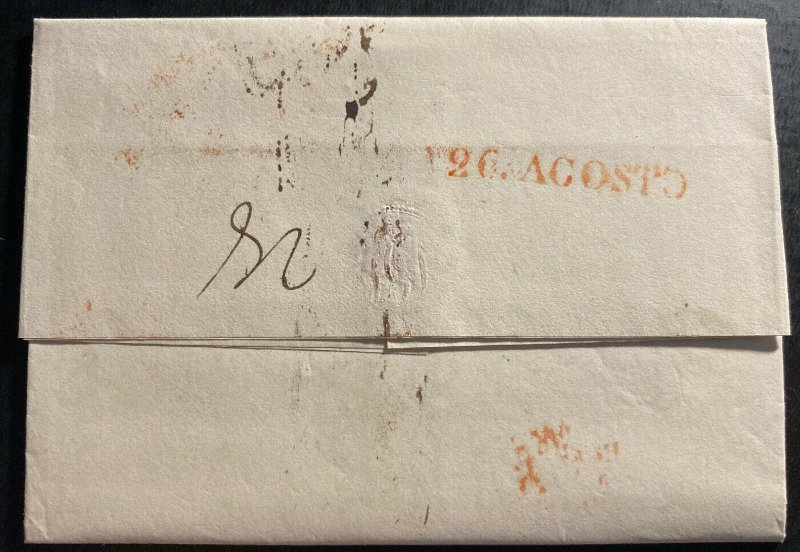 1840 Vienna Austria Stampless Letter Cover To Genova Italy C 