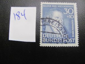 GERMANY 1951 USED SC B323 SINGLE  VF $90 (184)