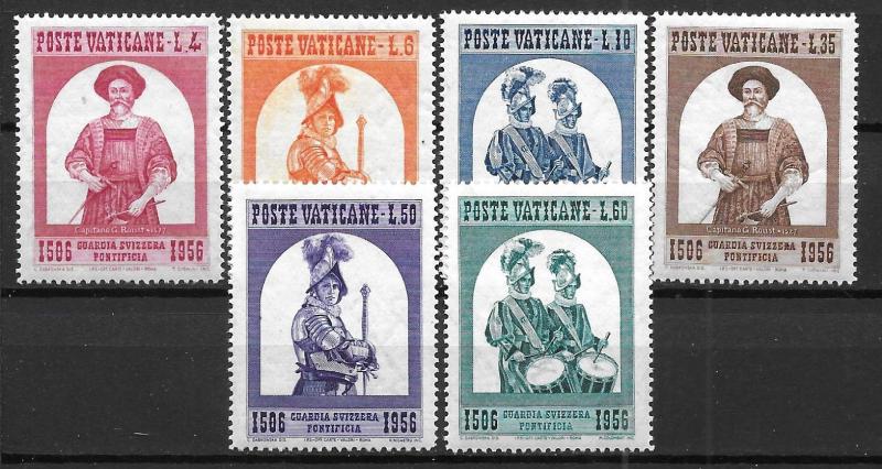 Vatican 203-8 450th Swiss Guard set MNH