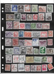 POLAND COLLECTION ON STOCK SHEET MINT/USED