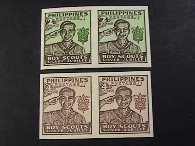 PHILIPPINES # 528-529-MINT/NEVER HINGED---COMPLETE SET IMPERFORATE PAIRS---1948