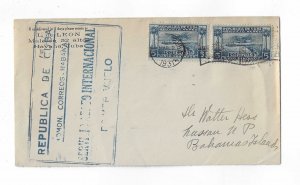 Cuba 1931 First Flight to the Bahamas 10c franking with cachet & receiver