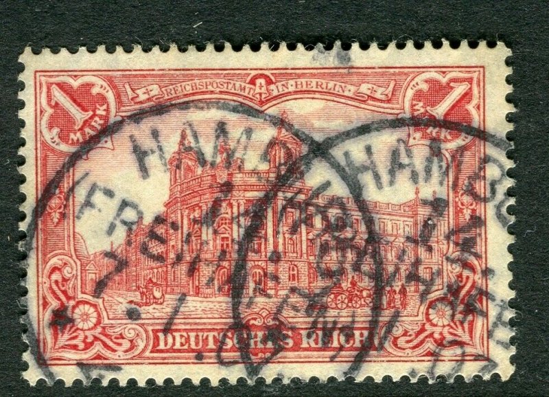 GERMANY; 1906-11 early Deutsches Reich high value 1M. used fair Postmark