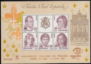 Spain 1984 MNH Sc #2367 Spanish Royal Family ESPANA 84 Control No. 2900218