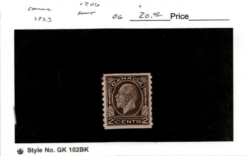 Canada, Postage Stamp, #206 Mint Hinged, 1933 King George (AD)