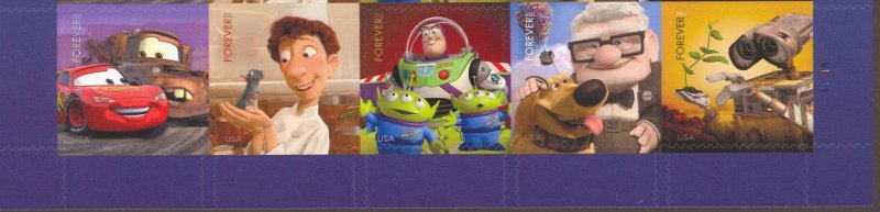 (A) USA #4553-7a Disney Pixar Strip of 5 Forever  Stamps MNH