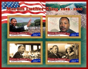 Stamps. Famous people. Martin Luther King 2019 year 1+1 sheets perforated