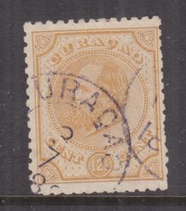 CURACAO, 1886 perf. 12 1/2 x 12, 12 1/2c. Yellow, used.