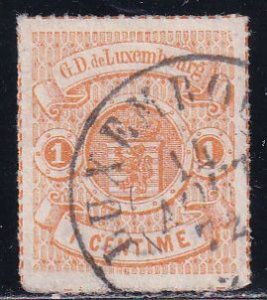 Luxembourg 1863 Sc 4 Nice CDS Stamp Used