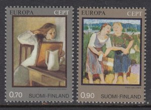 Finland 572-3 Europa Paintings mnh