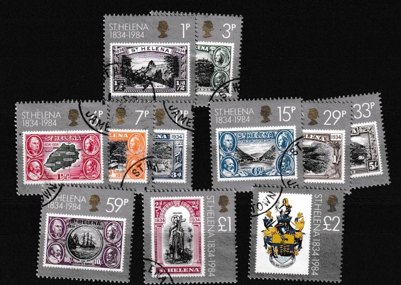 St Helena QEII 1984 150th Anniversary Set To £2 SG425/435 VFU BP14554
