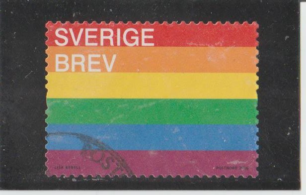 Sweden  Scott#  2774 Used  (2016 Rainbow Flag)