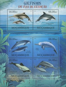 Dolphins Stamp Pontoporia Blainvillei Platanista Gangetica S/S MNH #5817-5822