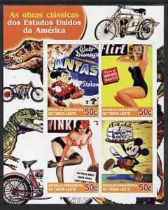 TIMOR SHEET IMPERF DISNEY DINOSAURS PIN-UP PIN UP