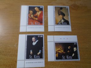 St Kitts  #  571-74  MNH  Rembrandt