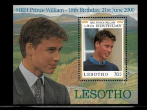 Lesotho 2000 - Prince William  - Souvenir Stamp Sheet - Scott #1224 - MNH