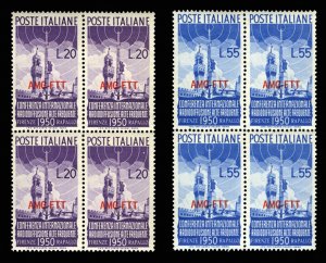 Trieste Zone A #77-78 (Sass. 76-77) Cat€240, 1950 Radio Conference, set of ...