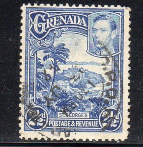 GRENADA #136 1935 2 1/2p KING GEORGE VI & VIEW OF ST .GEORGE F-VF USED e