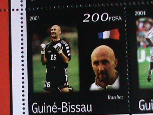 ​GUINEA BISSAU-2001-WORLD SOCCER CHAMPIONSHIPS-FRANCE MNH SHEET VERY FINE