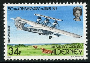 Alderney 1985 Aircraft set Sc# 18-22 NH