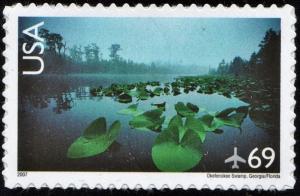 SC#C142 69¢ Okefenokee Swamp Single (2007) SA