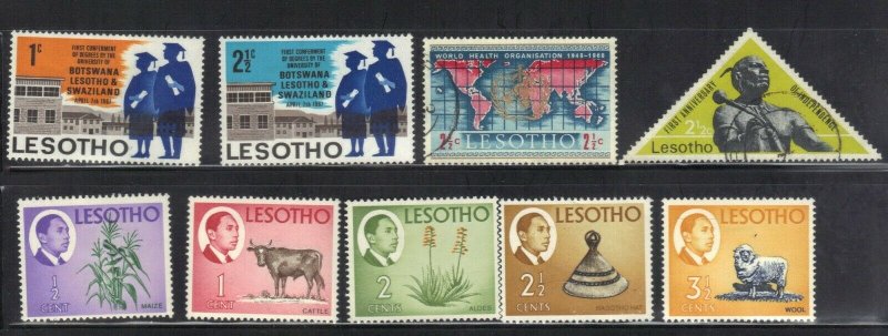 LESOTHO STAMP LOT#1 MH AND USED  SEE SCAN