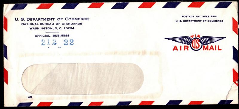 USA - Department of Commerce Airmail Cover