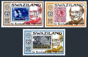 Swaziland 329-331, 332, MNH. Michel 322-324, Bl.4. Sir Rowland Hill 1979. Kudu.