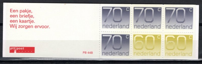 Netherlands Scott # 791a, mint nh, cpl. stamp booklet, se-tenant, Pb44B