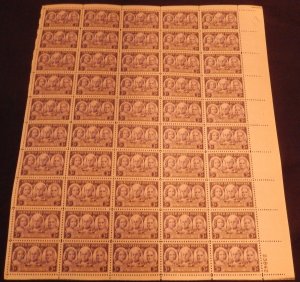 MALACK 959 3c Progress of Women, Full Sheet, F/VF OG..MORE.. sheet959