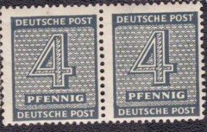 Germany DDR Russian Occupation West Saxony 1945 -  14N2 MNH Watermark Y